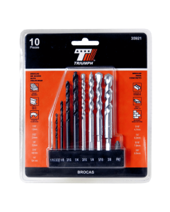 JUEGO DE BROCAS MIXTAS PARA CONCRETO Y METAL 10 PIEZAS
